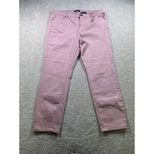 Buffalo David Bitton 14/34 Pink Aubrey Mid-Rise Stretch Super Soft‎ Ankle Jeans